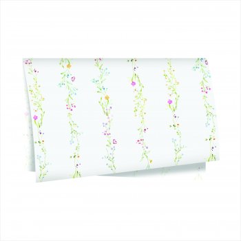 Papel Seda Florir Listrado 49cmx69cm 50fls Branco