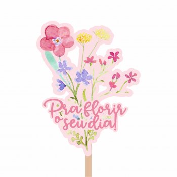 Pick MDF Florir 76mmx99mm 1pç Rosa