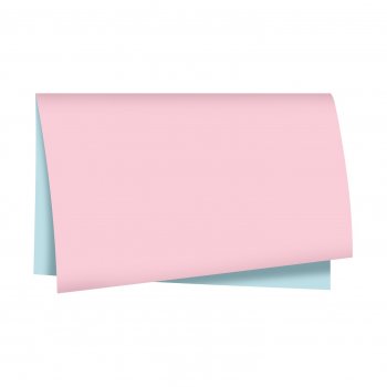 Poli Dupla Face Liso 68cmx65cm 25fls Rosa Pétala/Azul Cristal