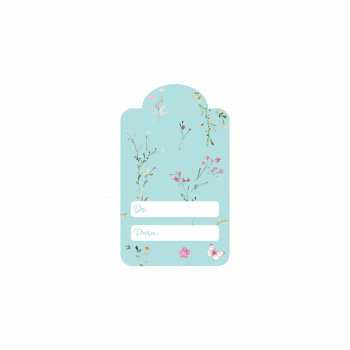 Tag Florir 4,5cmx7cm 10pçs Cristal