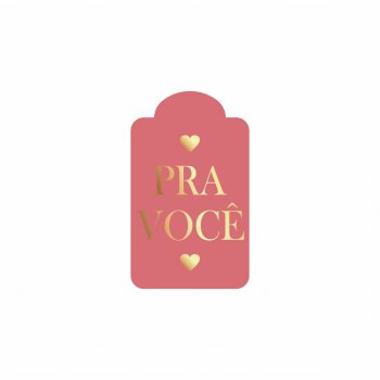Tag Essenza 4,5cmx7cm 10pçs Blush/Ouro