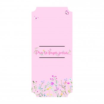 Cartão p/ Flores Florir 14,5cmx32cm 6pçs Rosa