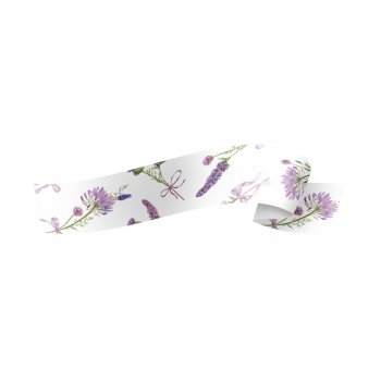 Fita Maxi Paperlook Lilac 32mmx100m Branco/Lavanda