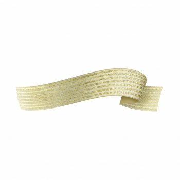 Fita Organza Listrada 22mmx10mts Ouro