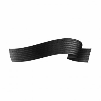 Fita Organza Listrada 22mmx10mts Preta