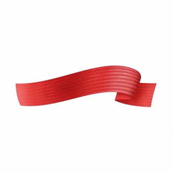 Fita Organza Listrada 22mmx10mts Vermelha
