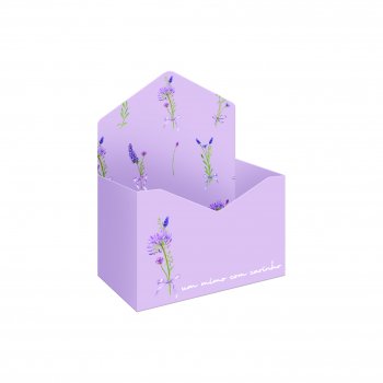 Mini Caixa Envelope Lilac 10cmx5,5cmx7cm 6pç Malva