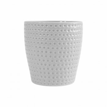 Vaso Cerâmica Dália 13,5cmx9,5cmx14cm 1pç Branco