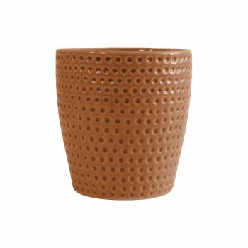Vaso Cerâmica Dália 13,5cmx9,5cmx14cm 1pç Marrom