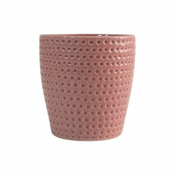 Vaso Cerâmica Dália 13,5cmx9,5cmx14cm 1pç Rosê
