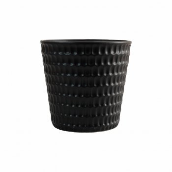 Vaso Cerâmica Bellini 16,3cmx16,3cmx15,8cm 1pç Preto