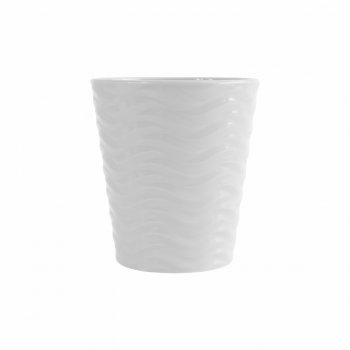 Vaso Cerâmica Duna 13cmx9,2cmx13,8cm 1pç Branco