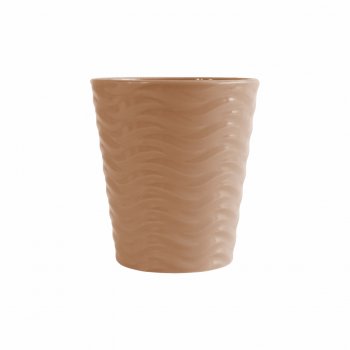Vaso Cerâmica Duna 13cmx9,2cmx13,8cm 1pç Cappuccino