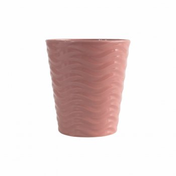 Vaso Cerâmica Duna 13cmx9,2cmx13,8cm 1pç Rosê