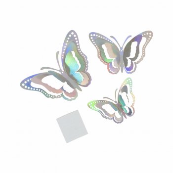 Aplique Papel Borboleta 12 pçs Sortidas Nacarado