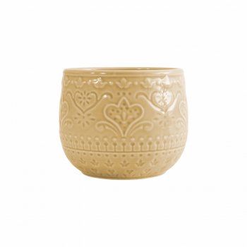 Vaso Cerâmica Mimo 12cmx10cm 1pç Amarelo