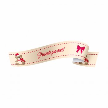 Fita Maxi PaperLook Urso Natal 32mmx100m Barbante