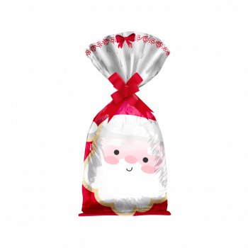Saco Poli O Natal Chegou 12cmx22cm 50pc Vermelho