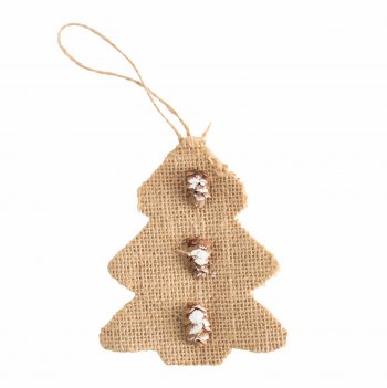 Enfeite Árvore Natal Juta 12cm CB326 Natural
