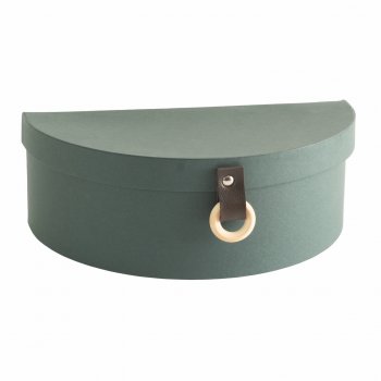 Caixa Rígida c/ Pingente Meia Lua Lisa 29cmx15cmx10,5cm 1pç Verde
