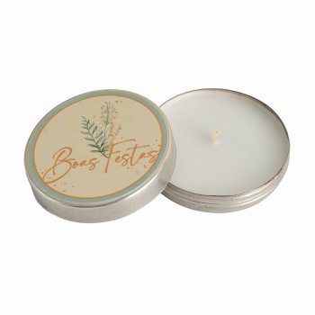 Vela Decorativa Boas Festas Lumiar Latinha 27g Limão Siciliano