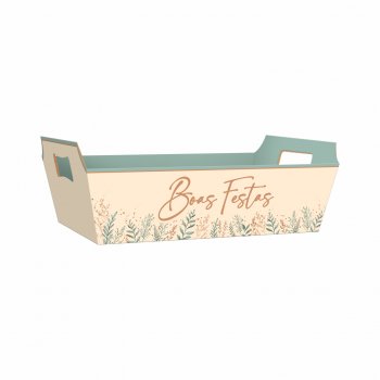 Bandeja Vintage Lumiar 32cmx23cmx10cm 4pc Barbante