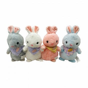 Decorativo Pelúcia Coelho c/ Bandana 23cm CH2370 Sortido