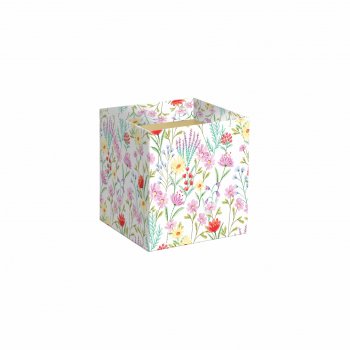 Cachepot Quadrado Doce Jardim 06cmx06cmx5,5cm 10pc Multicor