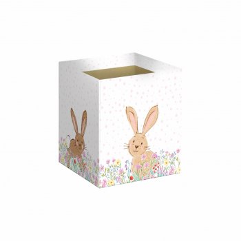 Cachepot Quadrado Doce Jardim c/ Hot Stamping 11cmx11cmx11cm 10pc Multicor