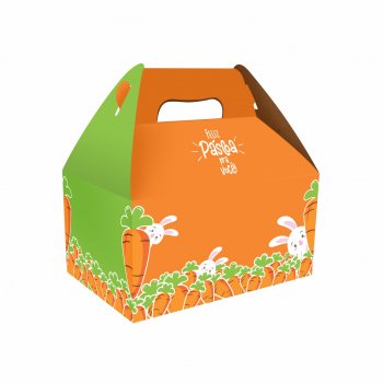 Maletinha Vintage Abraço Do Coelinho 12cmx8cmx6cm 10pc Laranja/Verde