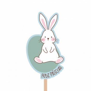 Pick MDF Carinho e Docinho 51mmx89mm 1pç Azul