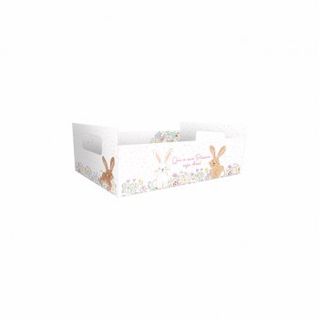 Cesta Retangular Doce Jardim 21cmx15cmx6,5cm 4pc Multicor