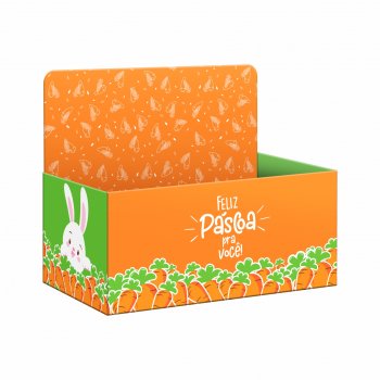 Caixa Display Abraço Do Coelinho 21cmx9cmx12cm 1pç Laranja/Verde