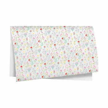Papel Colmeia Kraft Doce jardim 49cmx49cm 20fls Multicor