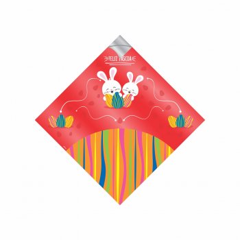 Saco p/ Ovo Pratik Metalizado Caça Aos Ovos 35cmx35cm 25fls Vermelho