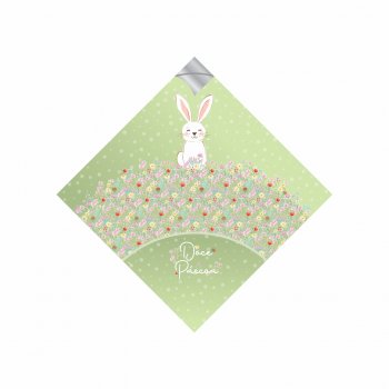 Saco p/ Ovo Pratik Metalizado Doce Jardim 35cmx35cm 25fls Verde Chá