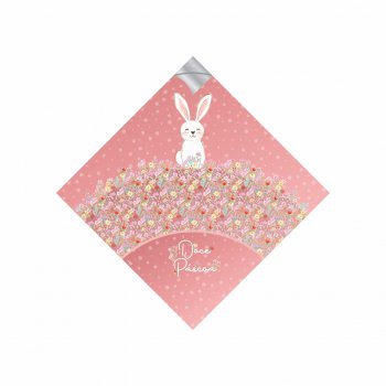 Saco p/ Ovo Pratik Metalizado Doce Jardim 35cmx35cm 25fls Rosa