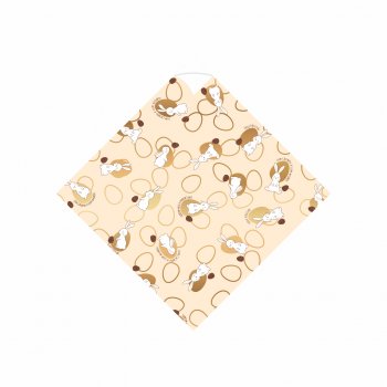 Saco p/ Ovo Pratik Perolado Carinho e Docinho 35cmx35cm 25fls Barbante