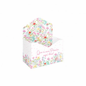 Mini Caixa Envelope Doce Jardim 10cmx5,5cmx7cm 6pç Multicor