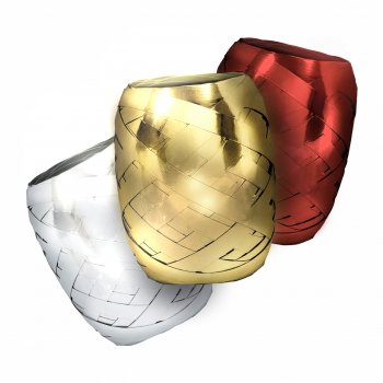 Fitilho Sortido Metal 5mmX10m 6pçs Vermelho/Ouro/Prata