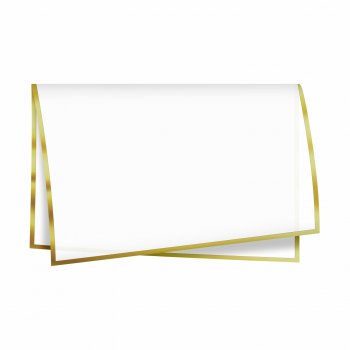Poli 400  Coreano Lumiere 57cmx57cm 20fls Branco/Ouro
