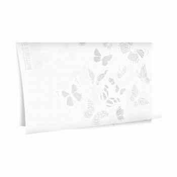 Poli 500 Acetinado Coreano Butterfly 57cmx57cm 20fls Branco