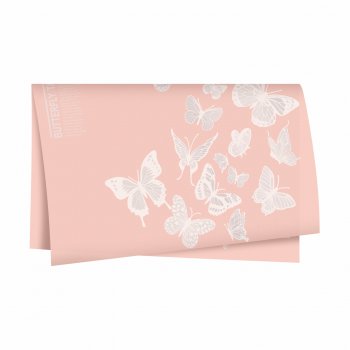 Poli 500 Acetinado Coreano Butterfly 57cmx57cm 20fls Rosa