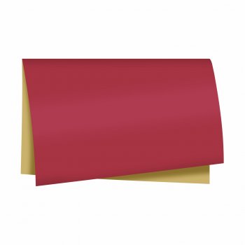 Poli 600 Coreano Dupla Face Glam 55cmx53cm 20fls Vermelho/Ouro