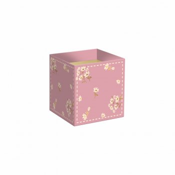 Cachepot Quadrado Cecília 06cmx06cmx5,5cm 10pc Rosé