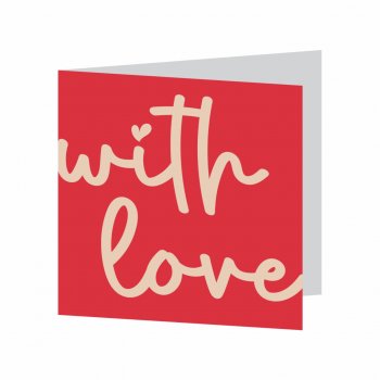 Cartão My Valentine 09cmx09cm 10pçs Vermelho/Natural