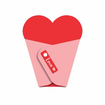 Cartão Abraço Love 9,5cmx11,5cm 06pçs Rosa/Vermelho