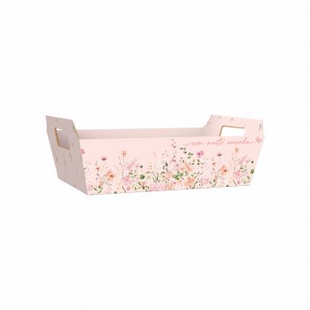 Bandeja Vintage Blossom 32cmx23cmx10cm 4pc Coral Claro