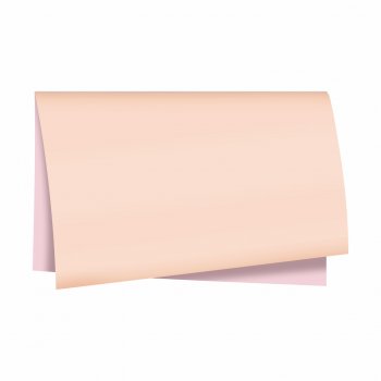 Poli Dupla Face Liso 68cmx65cm 25fls Pétala/Coral Claro