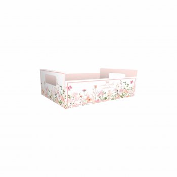 Cesta Retangular Blossom 21cmx15cmx6,5cm 4pc Branco